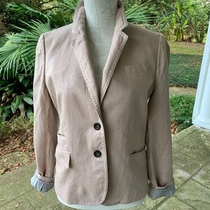 JCrew Linen SchoolBoy Blazer
